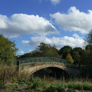 Footbridge Over Pond Approximately 600 Metres North East Of Cascade Bridge In Cannon Hall Park