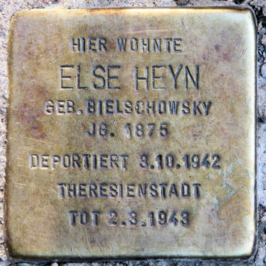 Stolperstein dedicated to Else Heyn
