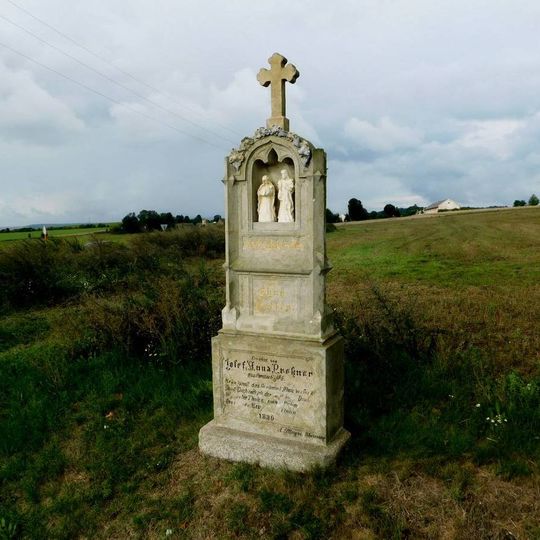 Schimonův kříž při odbočce na Semtěš