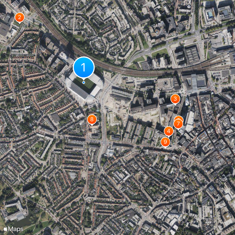 Philips Stadion Map