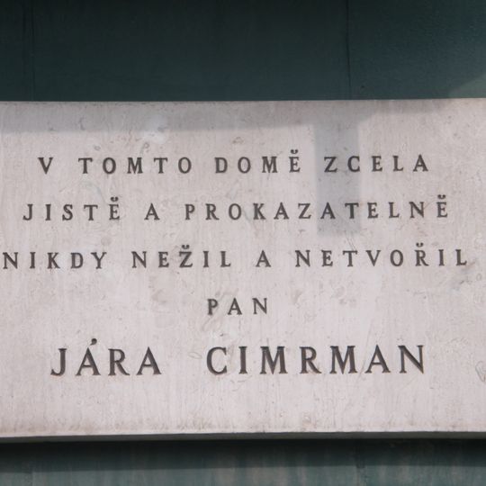 Pamětní deska Járy Cimrmana