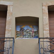 Ceramic panel of Saint Roch and Saint Sebastian