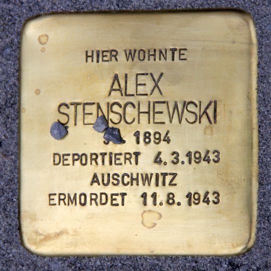 Stolperstein für Alex Stenschewski