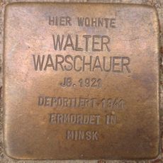 Stolperstein dedicated to Walter Warschauer