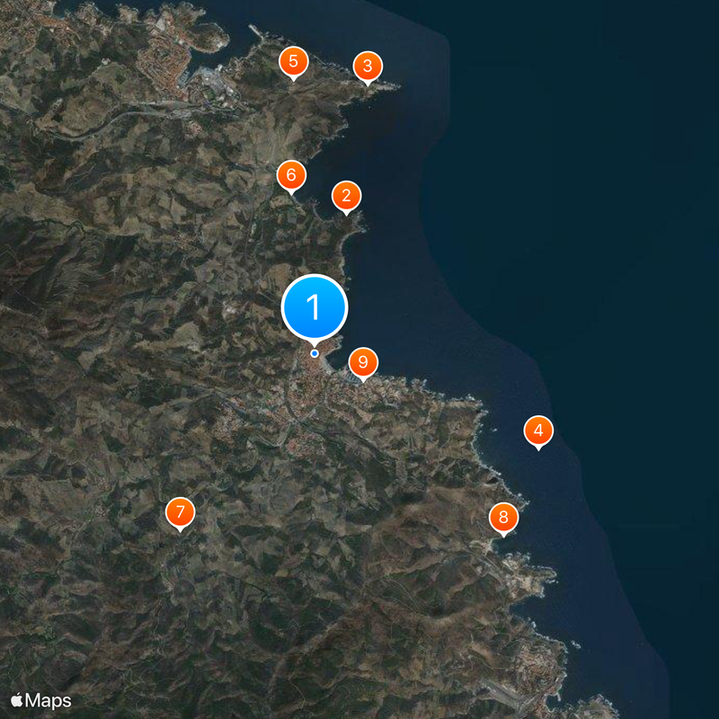 Banyuls AOC Mapa