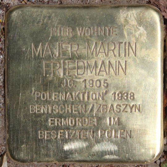 Stolperstein em memória de Majer Martin Friedmann