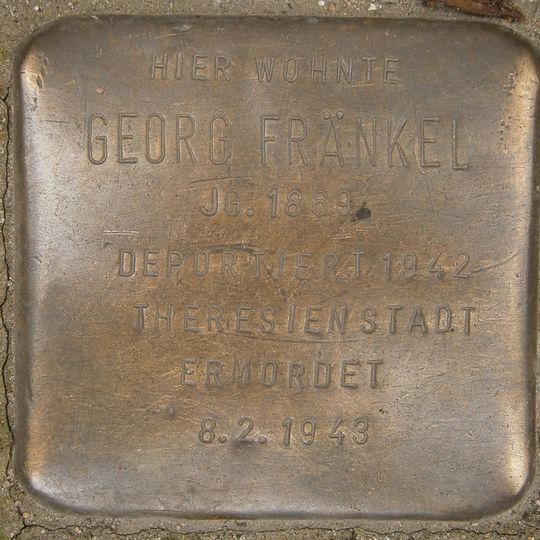 Stolperstein dedicated to Georg Fränkel