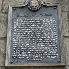 Church of Santa Cruz historical marker