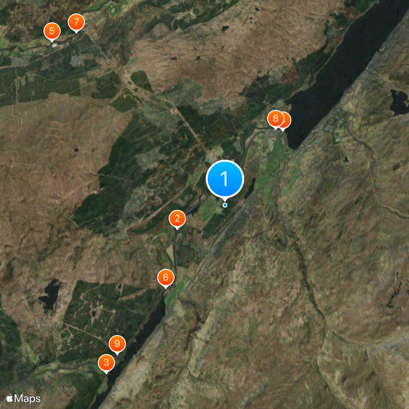 Kaledonische Wälder Karte