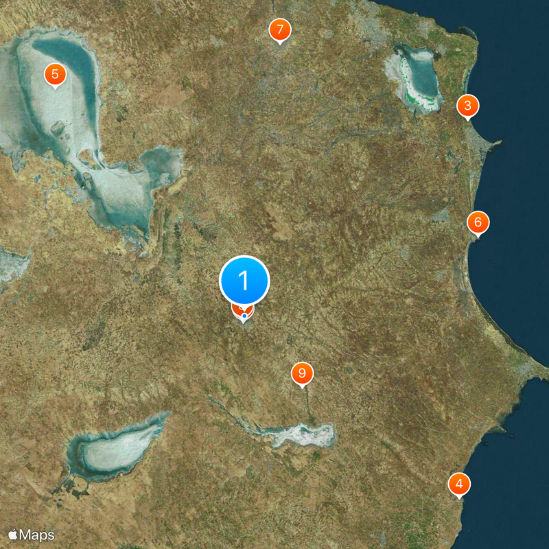 Amphitheater von El Djem Karte