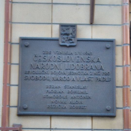 Pamětní deska Československé národní lidobrany v Praze