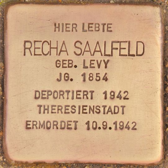 Stolperstein en memoria de Recha Saalfeld
