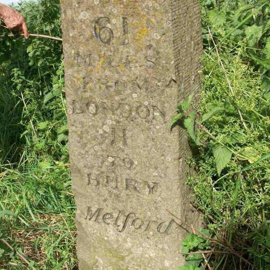 Milestone, Bridge Street, N of village