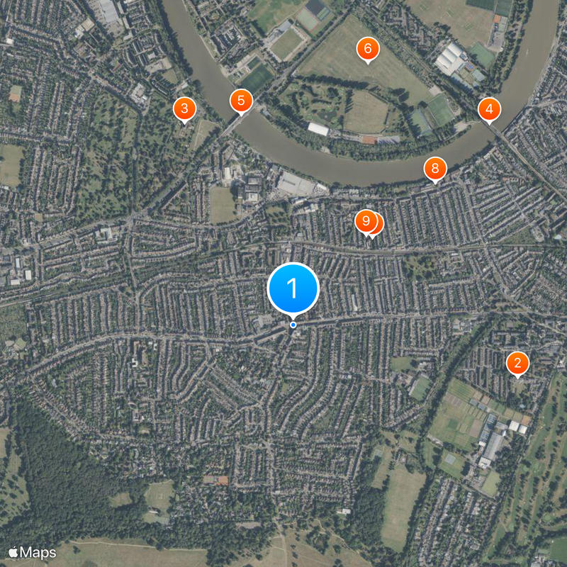 East Sheen Map