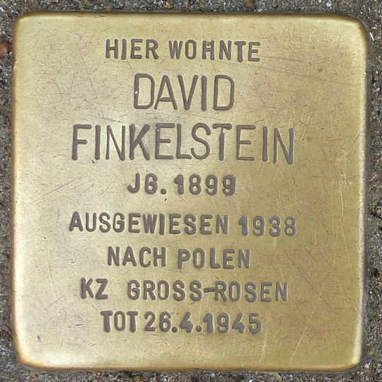 Stolperstein dedicated to David Finkelstein