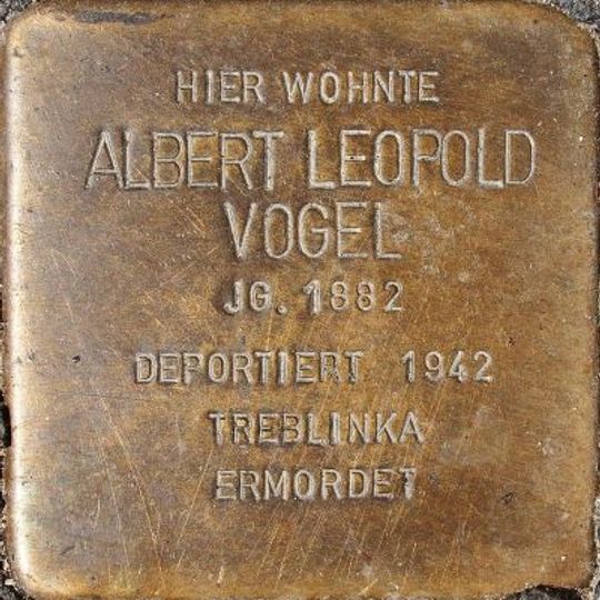 Stolperstein à la mémoire d’Albert Leopold Vogel