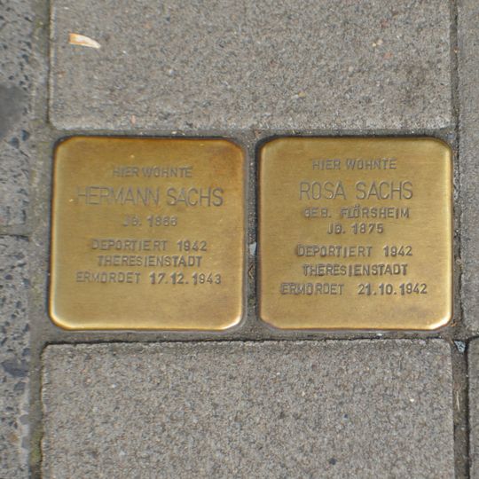 Stolperstein dedicated to Rosa Sachs