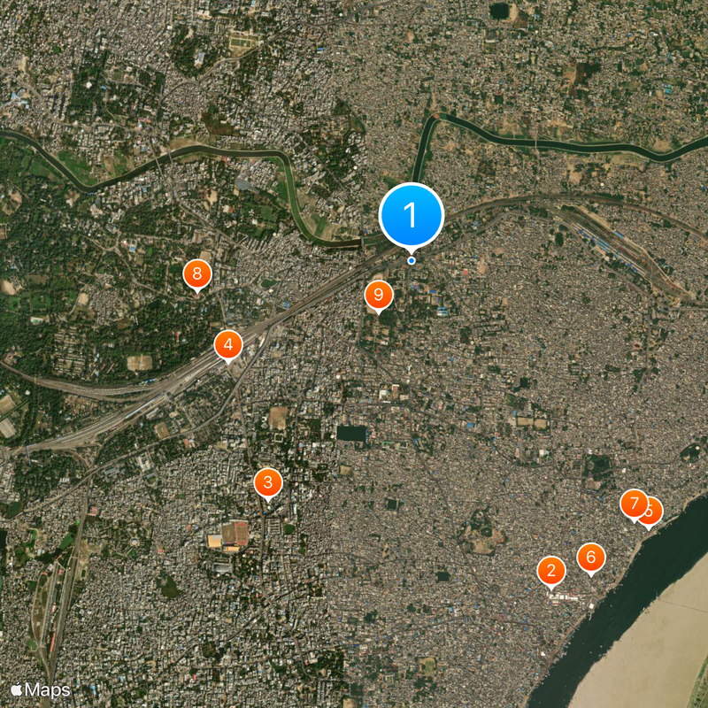 Distretto di Varanasi Mappa