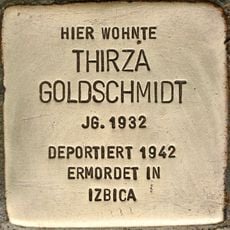 Stolperstein à la mémoire de Thirza Goldschmidt