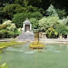 Temple To Surya And Circular Pool In Gardens Of Sezincote House
