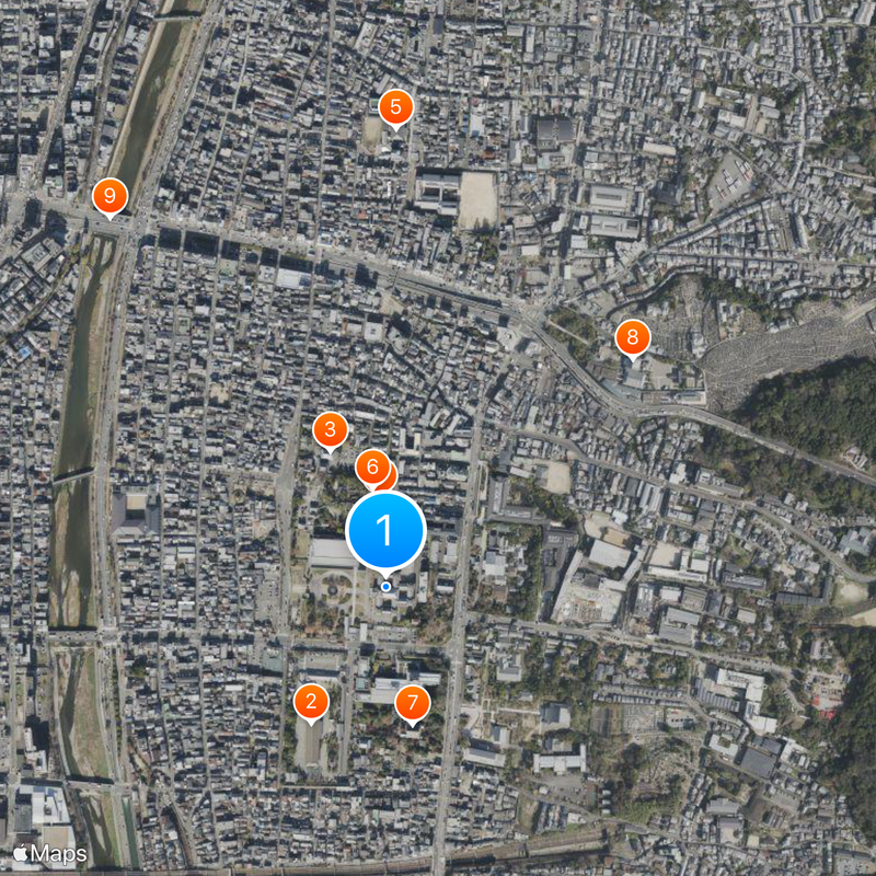 Musée national de Kyoto Carte