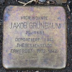 Stolperstein dedicated to Jakob Grünbaum