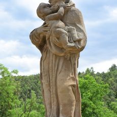 Socha sv. Antonína Paduánského na mostě hradu Veveří