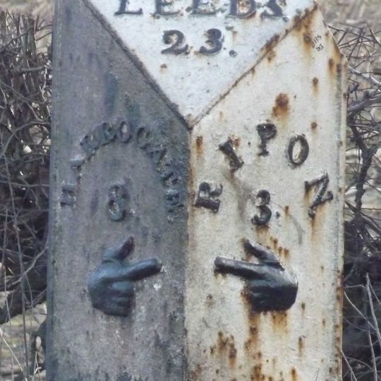 Milepost Near Junction With Moor Lane