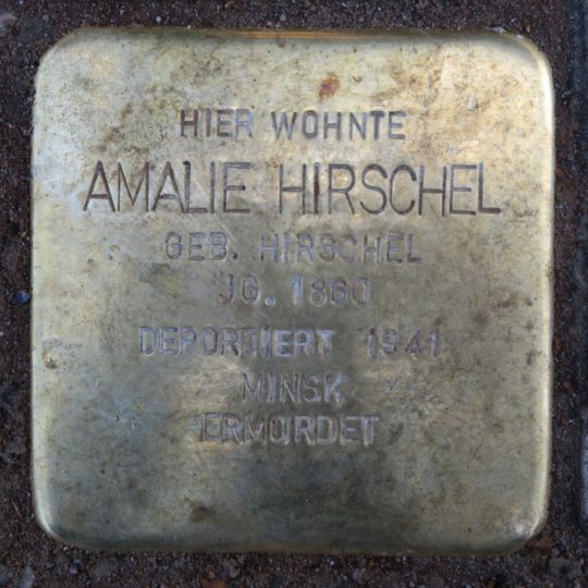 Stolperstein dedicated to Amalie Hirschel