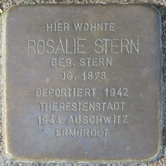 Stolperstein dedicated to Rosalie Stern