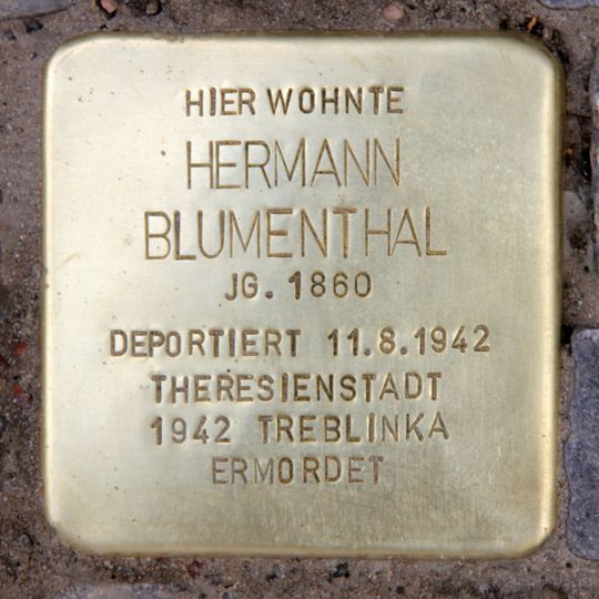 Stolperstein en memoria de Herrmann Blumenthal