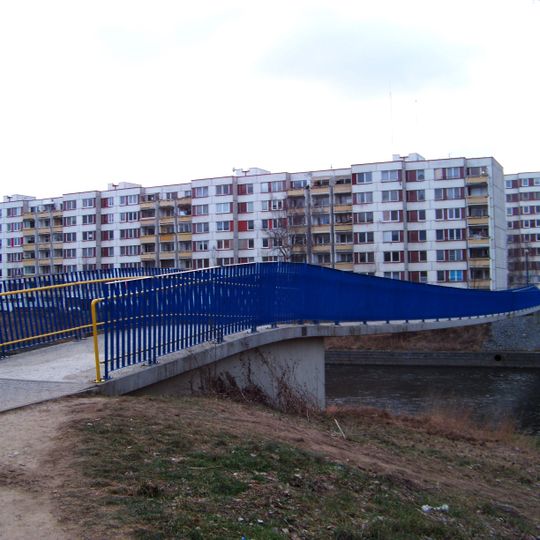 Lávka přes Otavu u sídliště Portyč