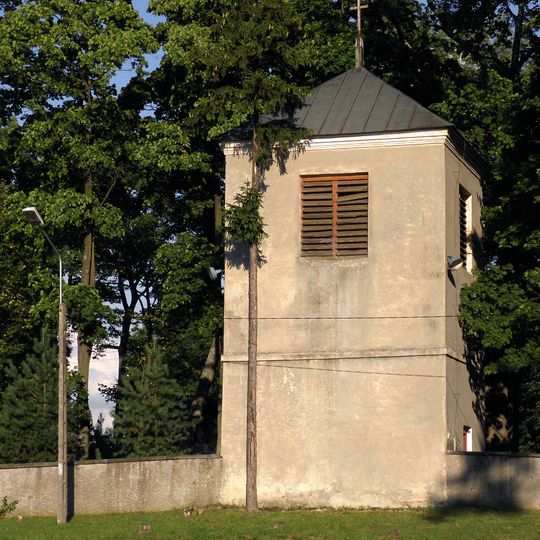 Bell tower of Adalbert of Prague church in Kowala