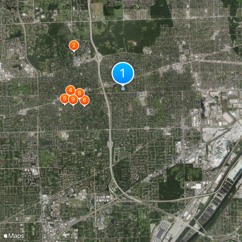 Western Springs Mapa