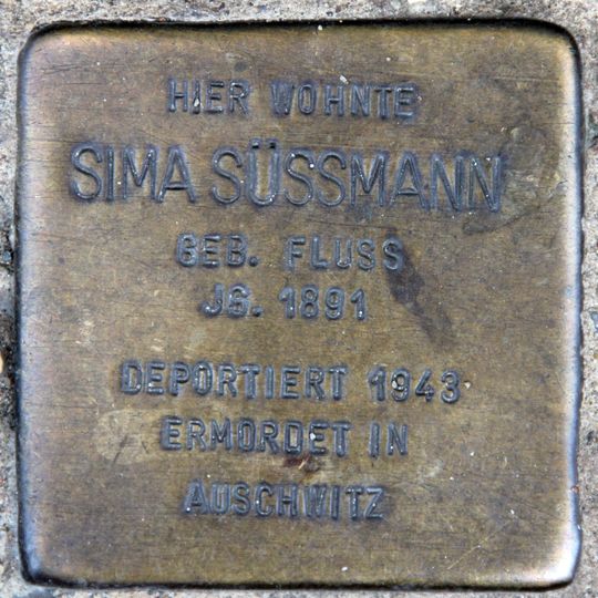 Stolperstein en memoria de Sima Süssmann