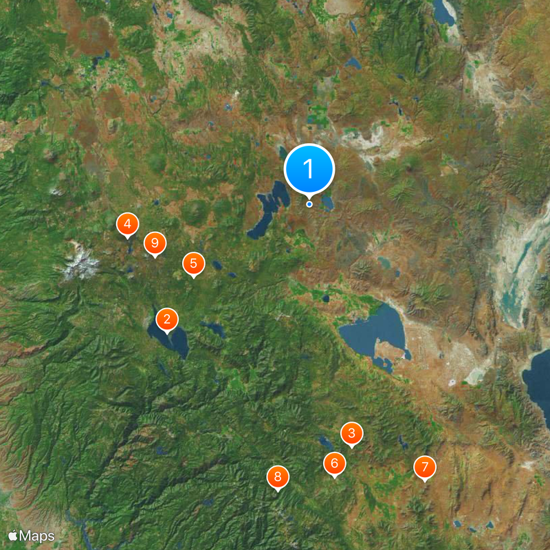 Comté de Lassen Carte