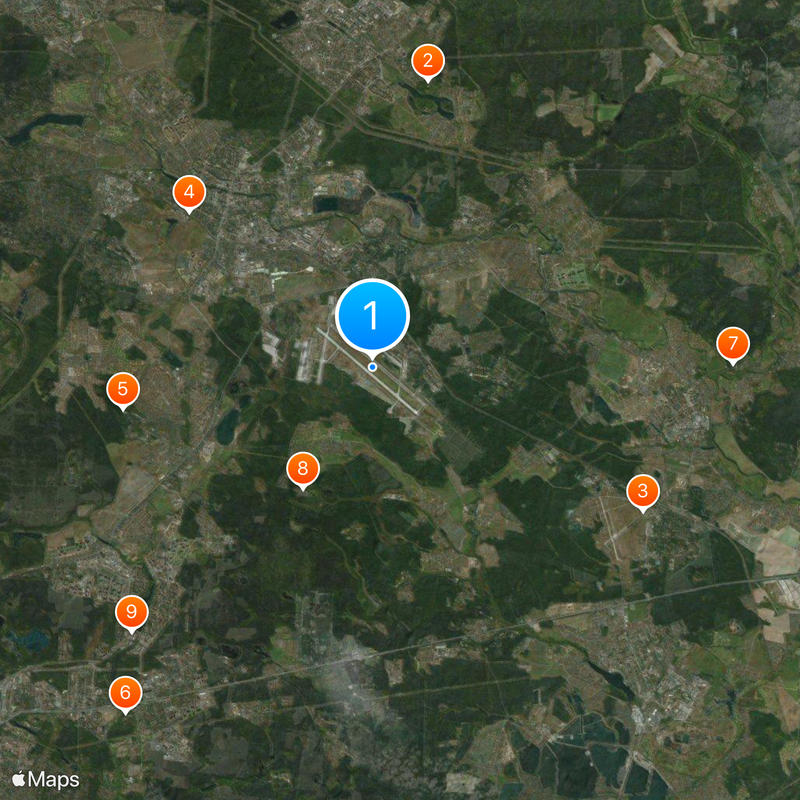 Chkalovsky Airport Map