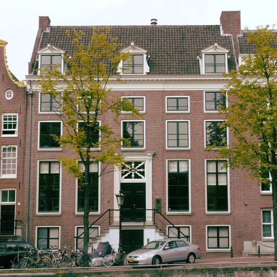 Dubbel huis met gevel voorzien van middenrisaliet en hoeklisenen