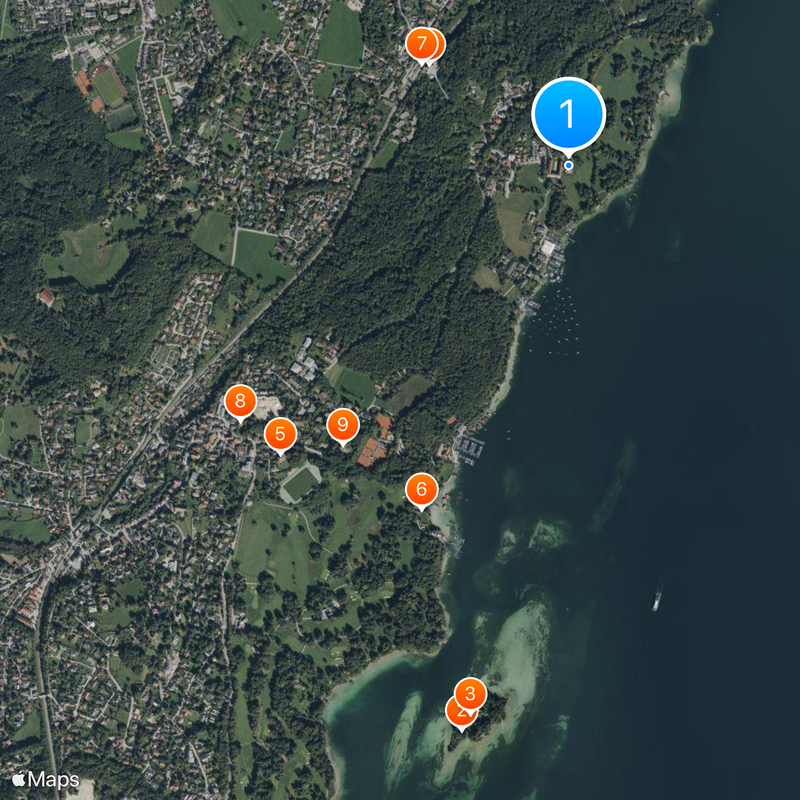 Schloss Possenhofen Karte