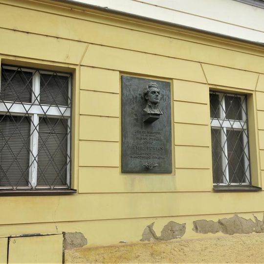 Pamětní deska Emila Buriana na domě Vysoká 200 v Rakovníku