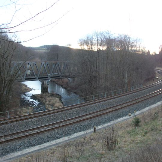 Ehemalige Stahlträger-Eisenbahnbrücke in Aue-Bad Schlema