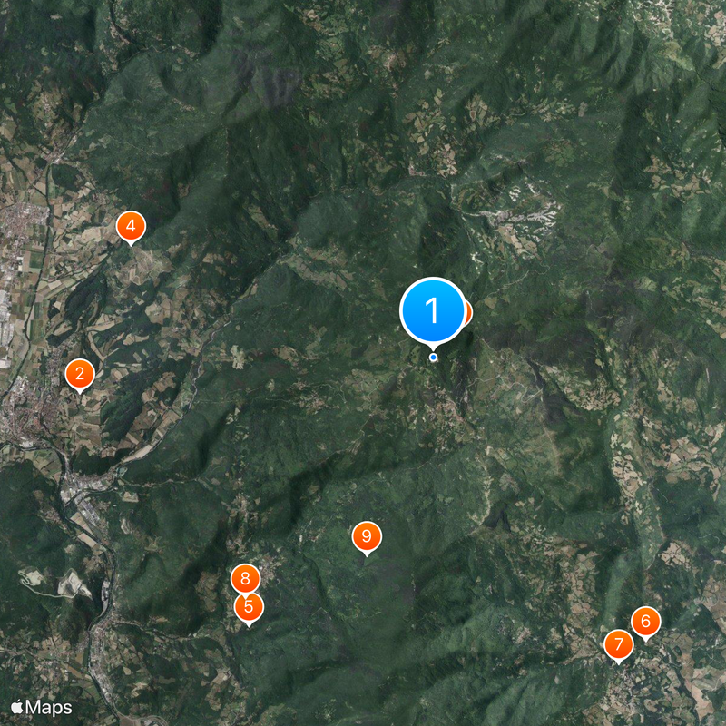 Santuario della Verna Map