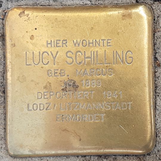 Stolperstein en memoria de Lucy Schilling
