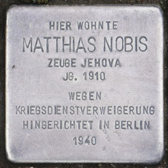 Stolperstein für Matthias Nobis