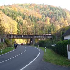 Railway bridge over the Revoluční street in Loket