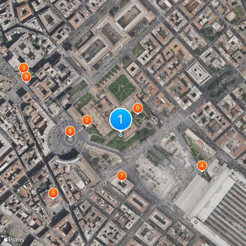 Baths of Diocletian Map