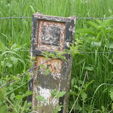 Boundary Post Opposite Entrance To Ashton Gifford House