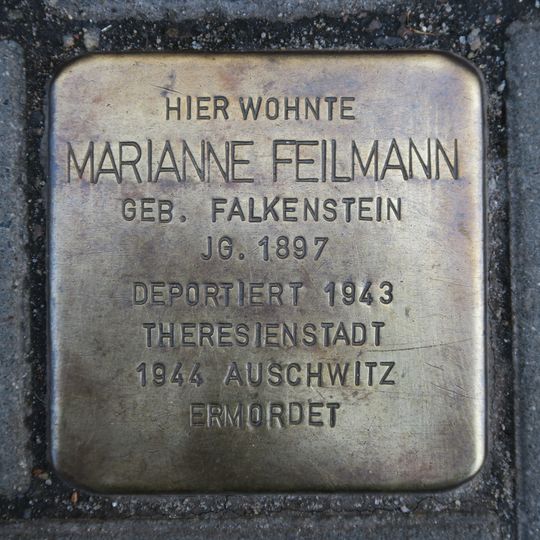 Stolperstein dedicated to Marianne Feilmann