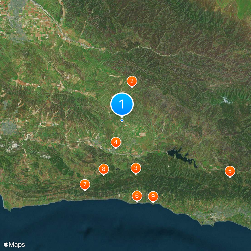 Los Olivos Map