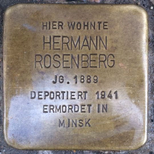 Stolperstein dedicated to Hermann Rosenberg